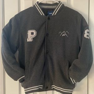 The Polar Club Varsity Patchwork Embroidered Bomber Jacket Boys Size 14/16